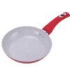YTKitchenware Vibrant Red Cookware Set – White Ceramic Nonstick Interior with Durable Pressed Construction