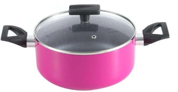 Vivid Magenta & Speckled Silver Stretched Cookware Set with Baking Accessory Kit