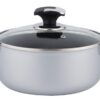 Sleek Silver Thermo-Spot Stretched Cookware Set with Heat-Resistant Ergonomic Handles