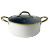 Clarity Gold-Edged Professional Home Kitchen Cookware Set