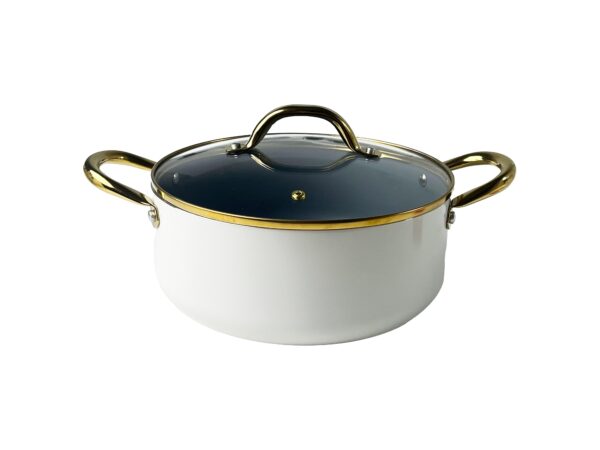Clarity Gold-Edged Professional Home Kitchen Cookware Set