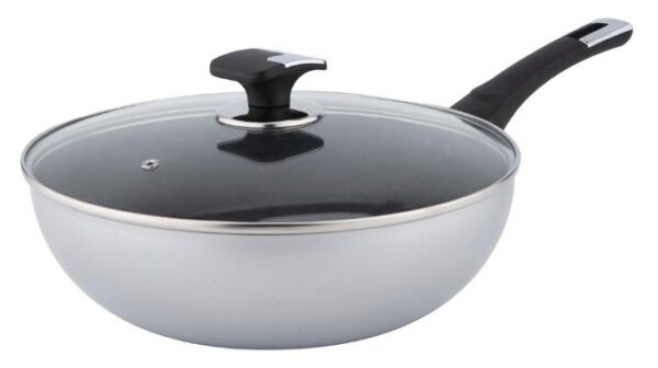 Sleek Silver Thermo-Spot Stretched Cookware Set with Heat-Resistant Ergonomic Handles