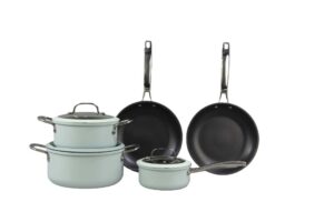 Polish Blue Premium Non-Stick Aluminum Cookware Set Elegant Design, Heat-Resistant Finish, and Long-Lasting Kitchen Performance