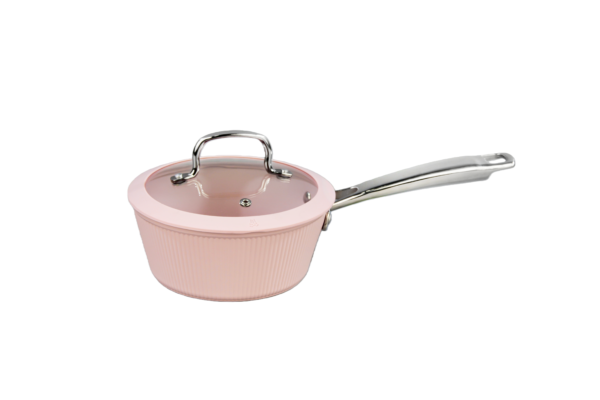 Healthy Cooking Made Easy – Pink Ceramic Nonstick Aluminum Cookware Set, Certified Factory Supply