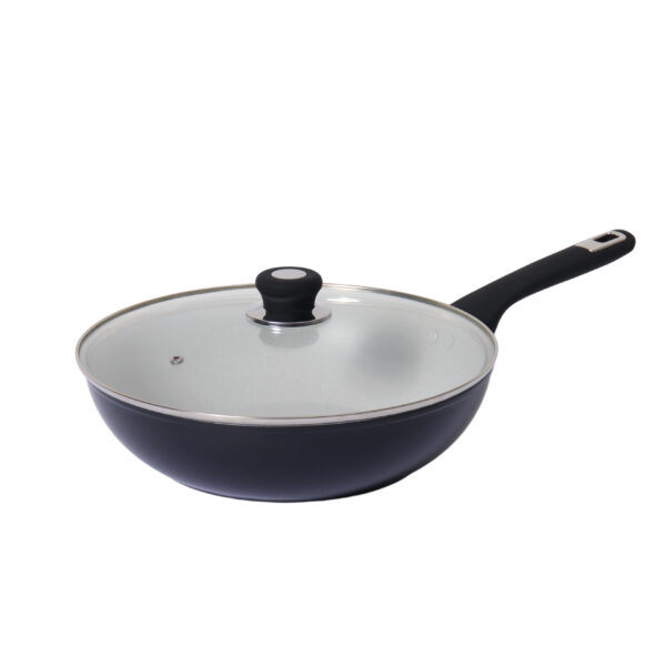 16-Piece Aluminum Non-Stick Cookware Set with Glass Lids