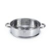 17-Piece White/Black Granite Non-Stick Aluminum Cookware Set with Wood Handles, Glass Lids, Steamer, Egg Pan & Utensils