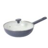 21f09761b10d63d8e02ddd5d895f17ee 14-Piece Grey & White Non-Stick Aluminum Cookware Set