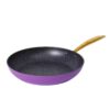 29189460c9a300ad751556c536b382cb 11-Piece Multi-Color Ribbed Non-Stick Aluminum Cookware Set with Gold Accents