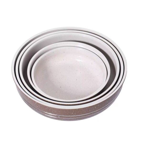 4798b450281000299edcfe4a222006fa 12-Piece Brown Non-Stick Aluminum Cookware Set with Detachable Handles