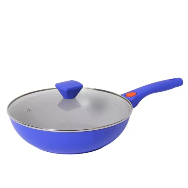 70b57890cee6b5ec50acf9be1123d2ce 17-Piece Cobalt Blue Non-Stick Aluminum Cookware Set with Orange Accents