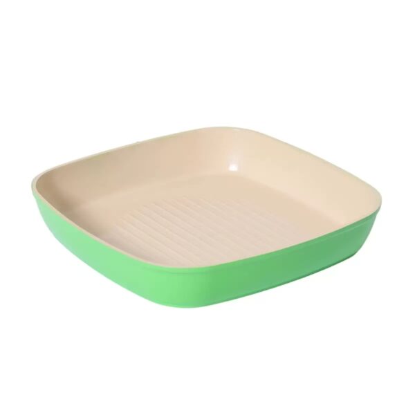 7e4717831bb4013b505397b226148332 10-Piece Green & Beige Non-Stick Aluminum Cookware Set with Detachable Handles