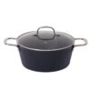 7f86a457ee674050796754509e047b8b 10-Piece Black Ribbed Non-Stick Aluminum Cookware Set with Stainless Steel Handles