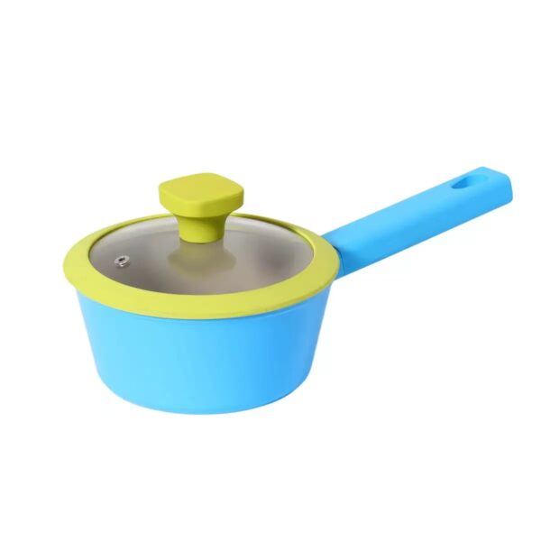 87d7b25d7bffe24c5f82f425a2e02e24 14-Piece Blue & Lime Green Non-Stick Aluminum Cookware Set