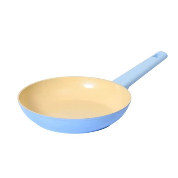 16-Piece Sky Blue & Cream Non-Stick Aluminum Cookware Set