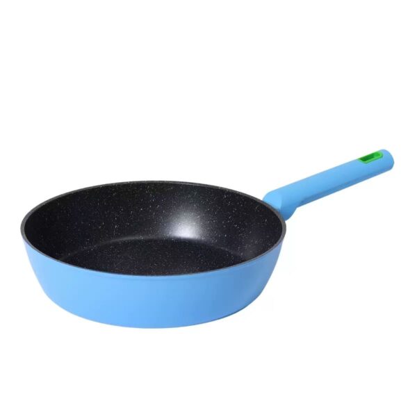 a3bdf92d63c0b1391f7083e779887f6b 10-Piece Bright Blue Non-Stick Aluminum Cookware Set with Green Accents