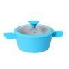 dde254695d15b421ef70a64b2ca3dc31 10-Piece Turquoise Blue Ribbed Non-Stick Aluminum Cookware Set