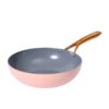 ff47954e77a35a666765cb907ecd6e27 10-Piece Pink & Grey Non-Stick Aluminum Cookware Set with Gold Handles
