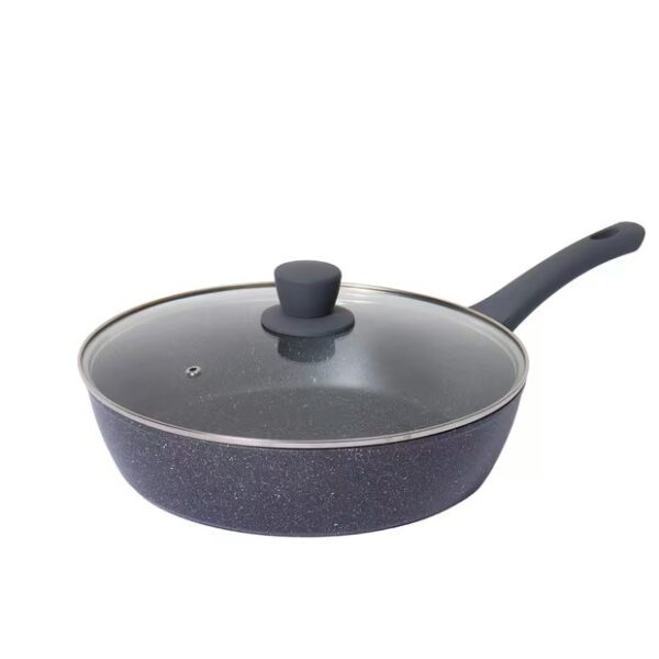 1bca2074cd0e75fcf258e3d00b26f364 10-Piece Black Granite Non-Stick Aluminum Cookware Set