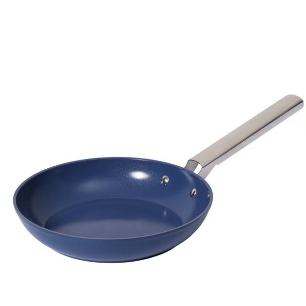 7-Piece Navy Blue Non-Stick Aluminum Cookware Set with Stainless Steel