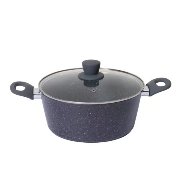 55c8b6cc22271f5794a3efc564bada8d 10-Piece Black Granite Non-Stick Aluminum Cookware Set