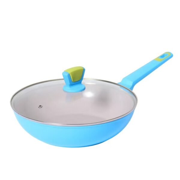 8589013b9c87bed3f0c7d81ef9cd1493 14-Piece Blue & Lime Non-Stick Aluminum Cookware Set with Ceramic Interior