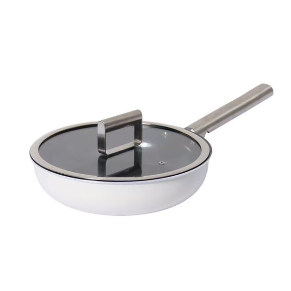 902be97c62717a06c1eb69fa72524e75 12-Piece White & Black Non-Stick Aluminum Cookware Set with Stainless Steel Handles