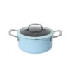 9bcd95e90438413eac6d419cb05a9399 7-Piece Light Blue & Black Non-Stick Aluminum Cookware Set with Stainless Steel Handles