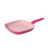 12-Piece Hot Pink Non-Stick Aluminum Cookware Set with Soft Pink Interior