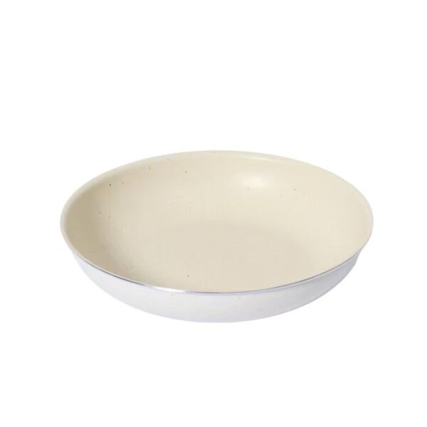 6-Piece Cream White Non-Stick Aluminum Cookware Set with Detachable Handle