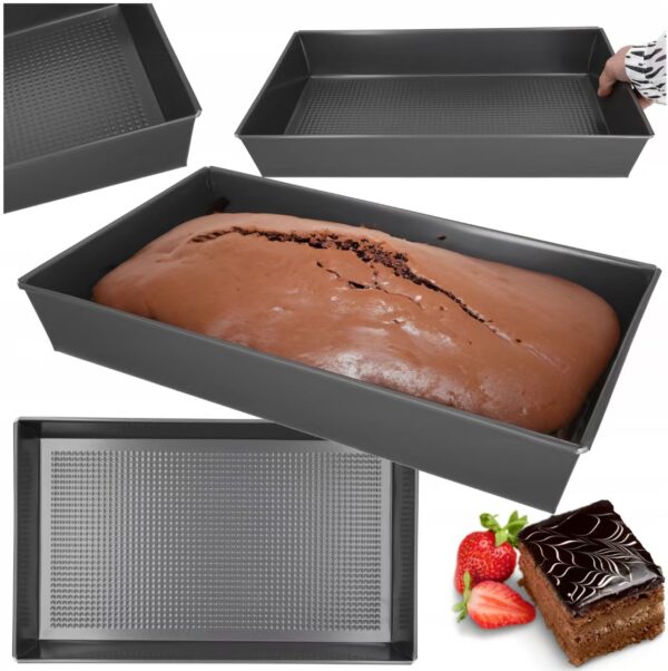 e0001f6e8380211b7142481e01ec188a Black Carbon Steel Bake Pan With A Raised Base for Oven