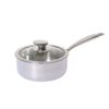 7 Pieces Tri-Ply Stainless Steel Cookware Set, Mirror Polished Non-Stick Pots & Pans with Glass Lids