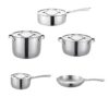 8-Piece Premium Stainless Steel Cookware Set, Pots & Pans Collection, Induction Compatible Kitchen Cooking Set