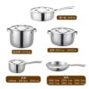 8-Piece Premium Stainless Steel Cookware Set, Pots & Pans Collection, Induction Compatible Kitchen Cooking Set
