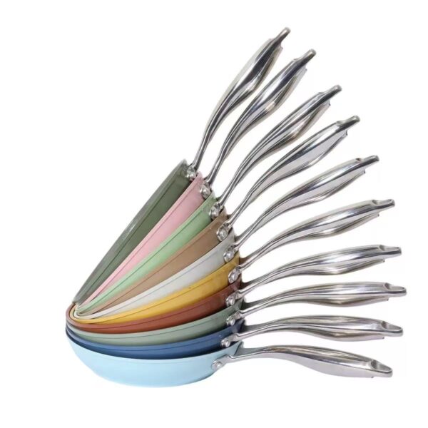 Colorful Nonstick Frying Pan Set – Multi-Piece Skillet Cookware for Easy Cooking and Quick Cleaning
