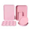 7ad440ad88283d39eaf4de049da07b5c 6-Piece Pink Nonstick Baking Pan Set