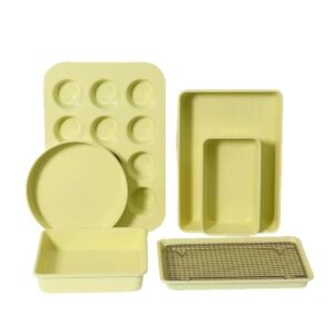 7-Piece Yellow Nonstick Baking Pan Set