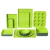 9de47fb134882b06e0608f9830fd483a 10 Pcs Green Carbon Steel Baking Pans Set