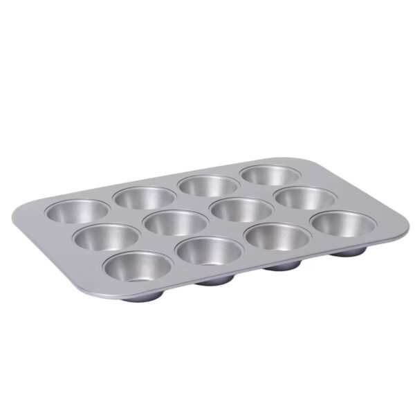 b50b098befdc4db0c6845cdc63b101e5 5 Pcs Silver Textured Carbon Steel Bakeware Set, Nonstick Cake Muffin & Baking Tray Kit
