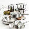8-Piece Premium Stainless Steel Cookware Set, Pots & Pans Collection, Induction Compatible Kitchen Cooking Set