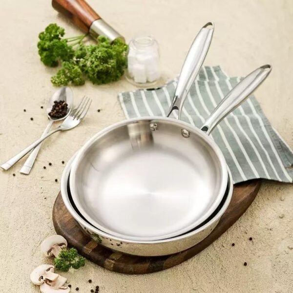 7-Piece Stainless Steel Cookware Set, Multi Size Pots & Pans for Home Cooking, Induction Compatible Kitchen Cookware Set